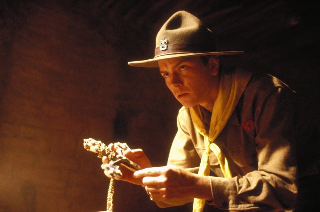 River phoenix as young indy in the opening flashback from "indiana jones and the last crusade"!