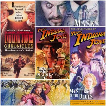 Collage of posters for "The Young Indiana Jones Chronicles"